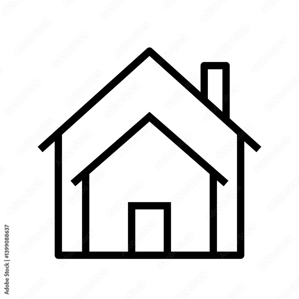 residential line icon, linear outline icon residential line icon, linear outline icon