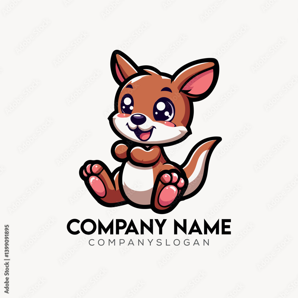 Kangaroo Logo Design Vector Illustration Kangaroo Logo Design Vector Illustration