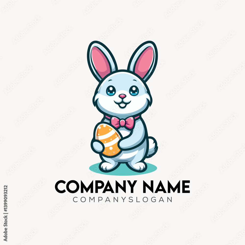 Fototapeta premium Rabbit Logo Design Vector Illustration