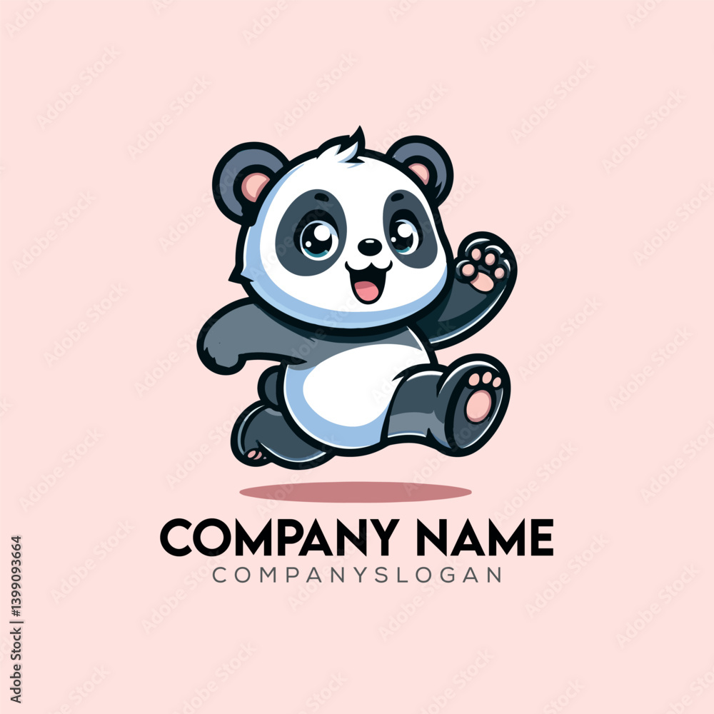Fototapeta premium Panda Logo Design Vector Illustration