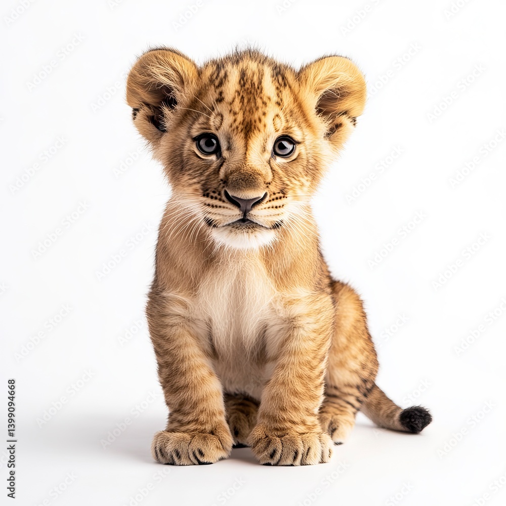 Adorable lion cub portrait: A captivating close-up showcases the innocence and charm of a young king of the jungle, radiating pure delight. Adorable lion cub portrait: A captivating close-up showcases the innocence and charm of a young king of the jungle, radiating pure delight.