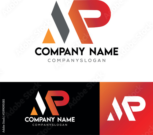 Letter MP Logo, icon vector, company name logo