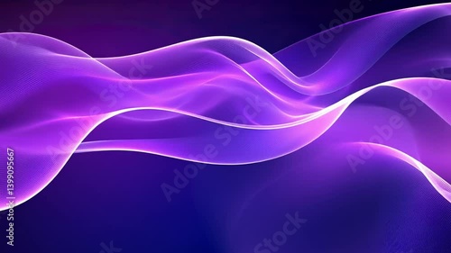 Wallpaper Mural Vibrant Abstract Design Flowing Purple Waves of Energy and Movement, Smooth Gradients Evoking Tranquility and Creativity in Harmonious Flow. Torontodigital.ca
