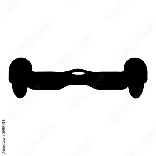 Silhouette image of a self balancing scooter, an electronic personal transporter