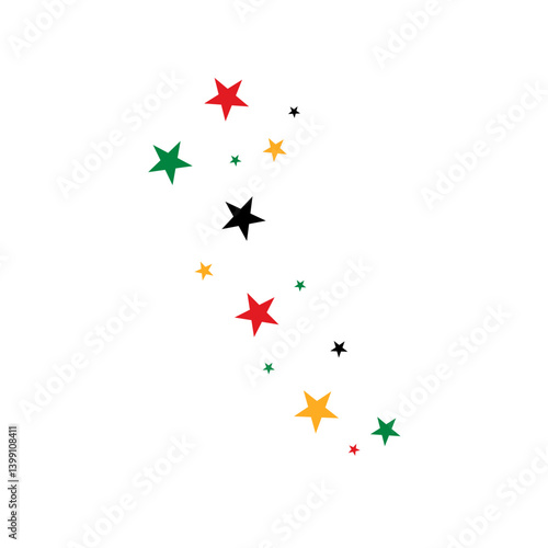 Juneteenth freedom day stars decoration. Vector illustration