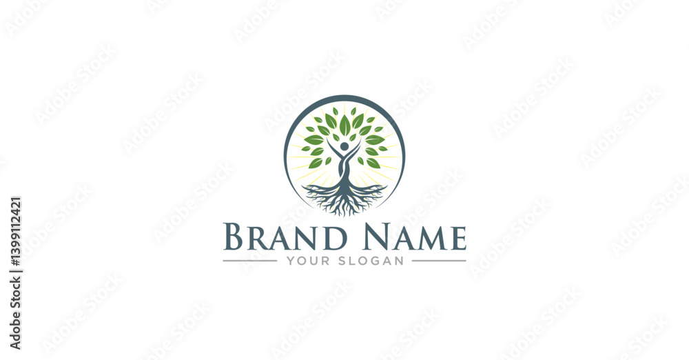 Abstract Human Tree Mental Health Logo Abstract Human Tree Mental Health Logo