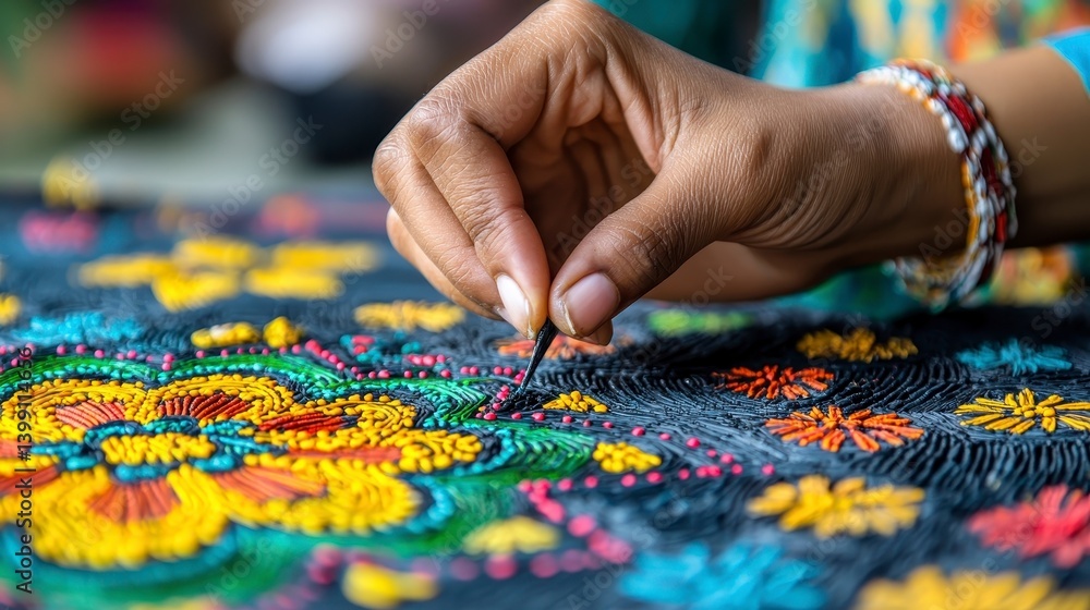 Intricate Hand Embroidery Craft Intricate Hand Embroidery Craft
