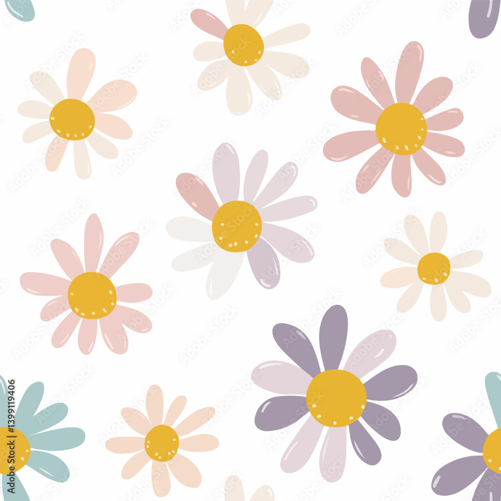 Obraz premium Daisy pattern.Exquisite vector floral patterns.
