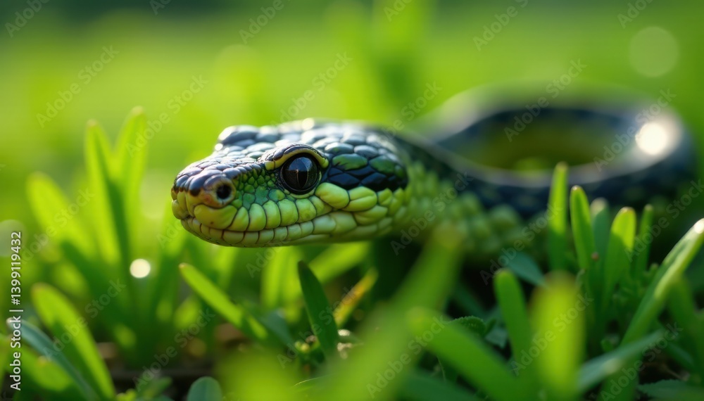 Snaking through the grass, a glimpse of scales , wildlife, reptile Snaking through the grass, a glimpse of scales , wildlife, reptile