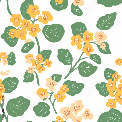 Lantana camara pattern.Exquisite vector floral patterns.