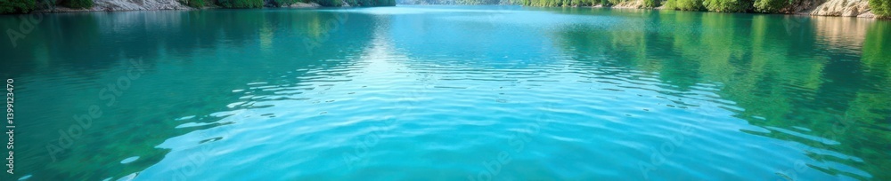 Serene lake with clear water and circular waves, calm, peaceful Serene lake with clear water and circular waves, calm, peaceful