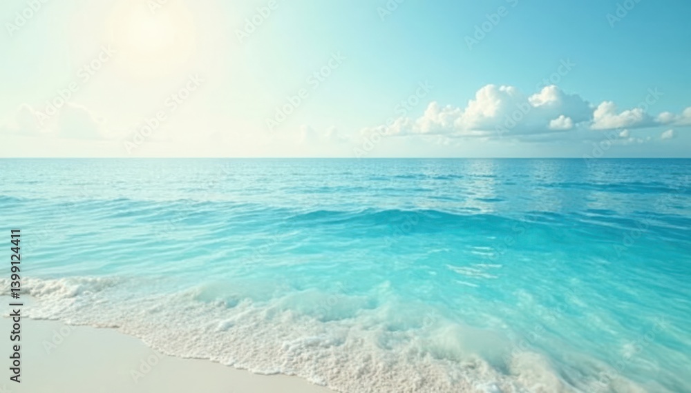 Obraz premium Softly fading light blue oceanic colors blending with creamy whites, oceanic, peaceful