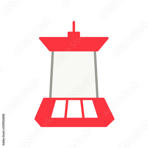 feeder chicken flat icon illustration