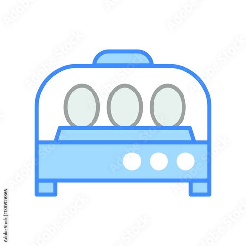 incubator egg flat icon illustration