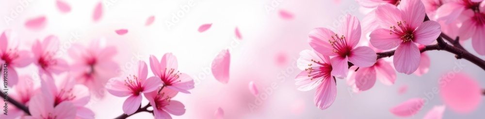 Thousands of abstract pink sakura petals swirl in a mesmerizing dance on a white background, soft focus, petal Thousands of abstract pink sakura petals swirl in a mesmerizing dance on a white background, soft focus, petal