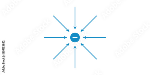 Electrostatic Field of an Isolated Negative Charge. Electric Lines of Force.