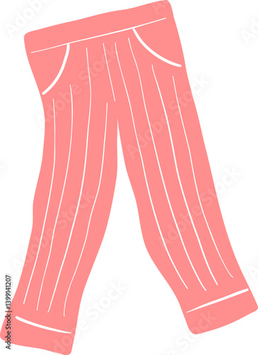 Hand Drawn Sleep Pant Pajama Illustration