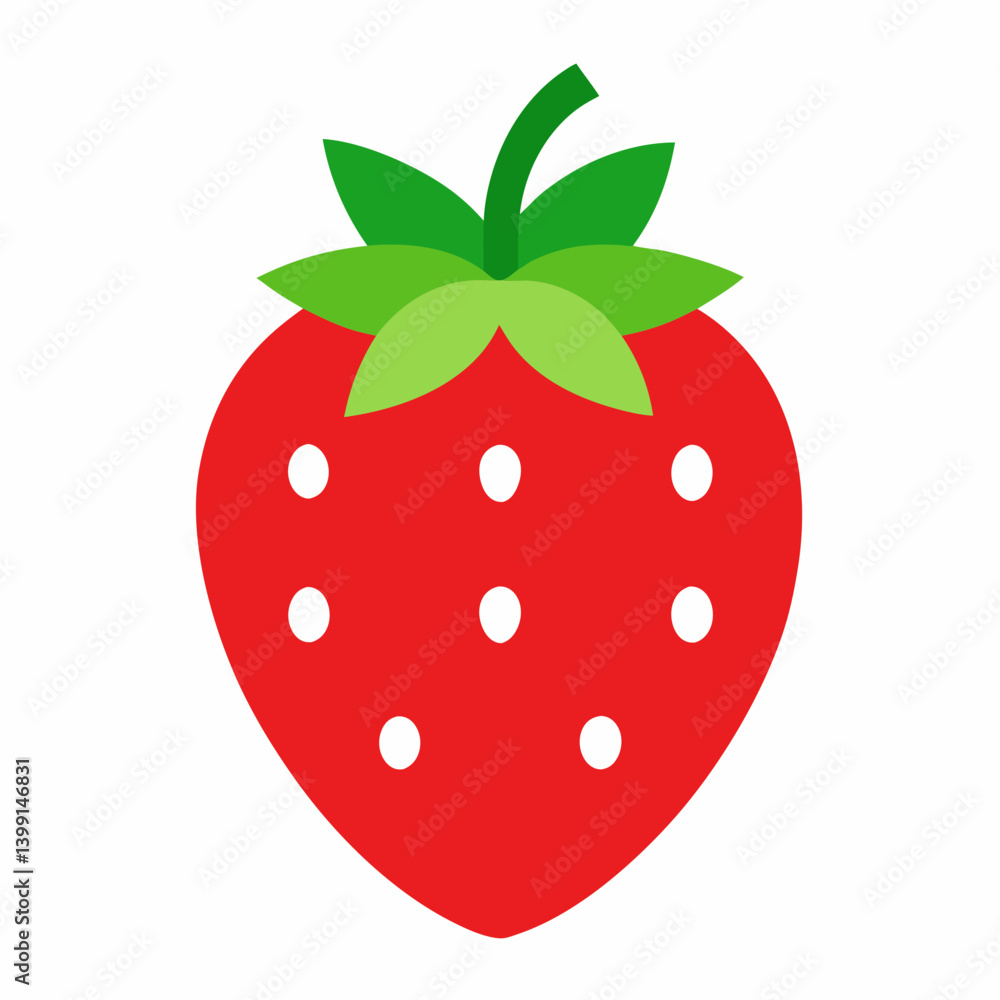 Strawberry vector icon isolated on white background Strawberry vector icon isolated on white background