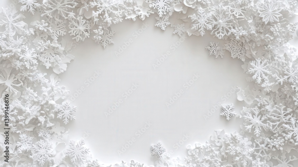 3D rendering of white snowflakes on a textured background, featuring ample copy space. Ideal for Christmas and New Year themes, offering a bright, high-quality visual for messages. 3D rendering of white snowflakes on a textured background, featuring ample copy space. Ideal for Christmas and New Year themes, offering a bright, high-quality visual for messages.