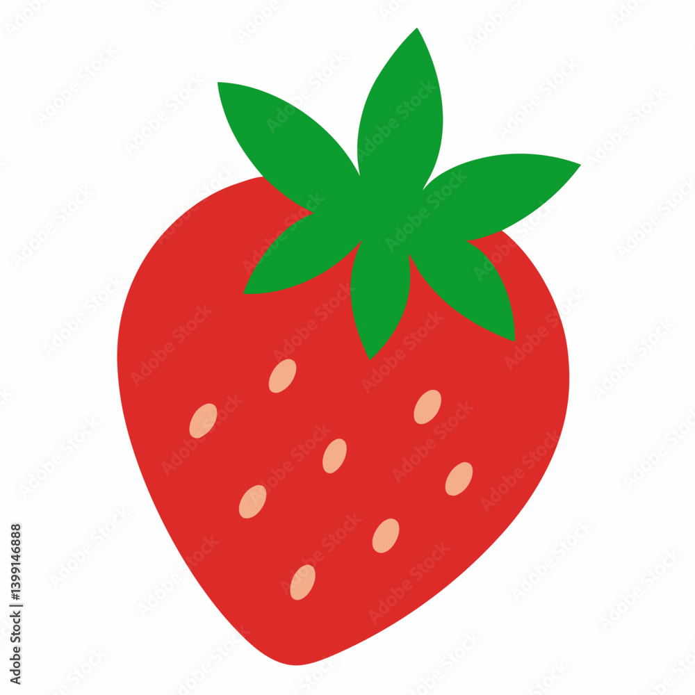 Obraz premium Strawberry vector icon isolated on white background
