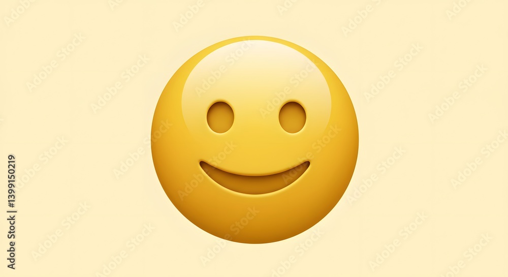 Minimal emoji face icon with subtle smile and neutral expression Minimal emoji face icon with subtle smile and neutral expression