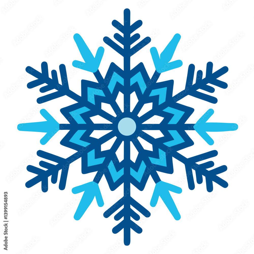 Fototapeta premium Christmas snowflakes isolated on white background