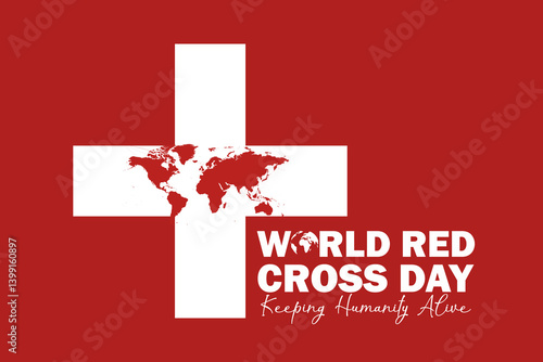 Red cross day. World red cross day concept vector illustration, 8th may red cross health concept with vector elements