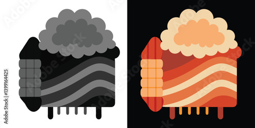 Organic Wool Blanket Black and white, comfortable of coloring blanket, offer relaxation at home