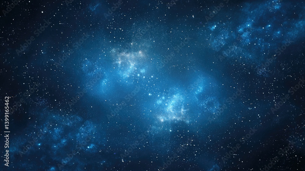 Majestic Deep Space Nebula with Twinkling Stars in a Rich Blue and Black Galaxy Background Majestic Deep Space Nebula with Twinkling Stars in a Rich Blue and Black Galaxy Background