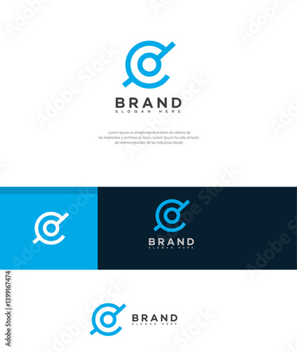 Modern Blue Circle Brand Logo Design Template Variations