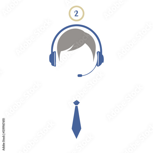 blue man listening to music