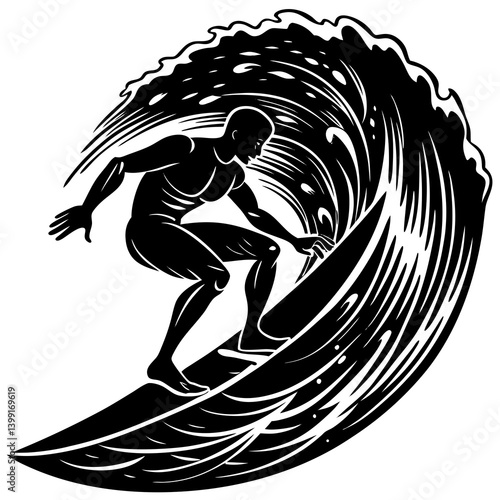 vector illustration of a snowboarder