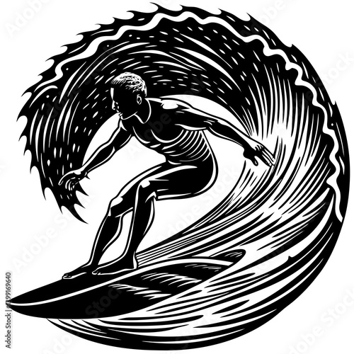 vector illustration of a snowboarder