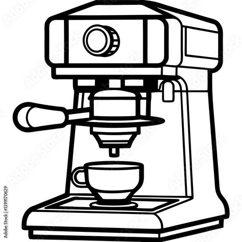 coffee maker on white background