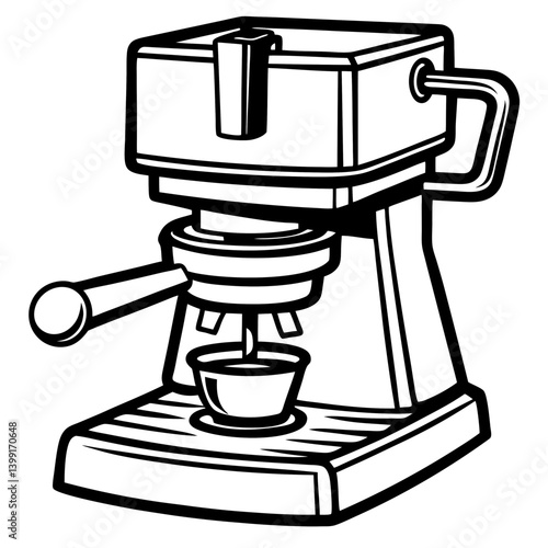 coffee maker on white background
