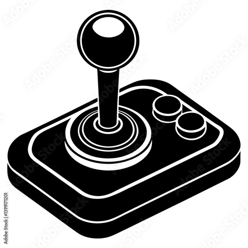 retro joystick vector illustration