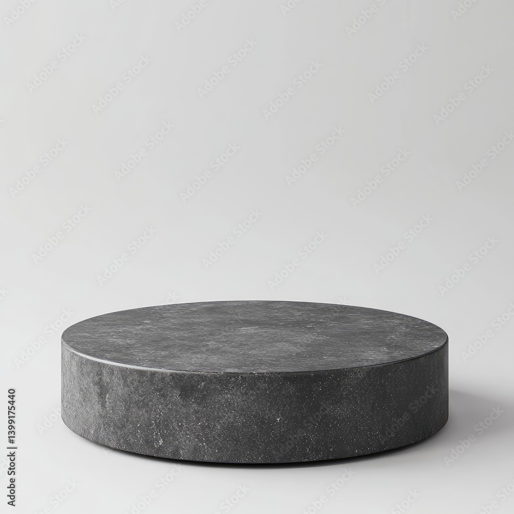 Dark grey circular pedestal Dark grey circular pedestal