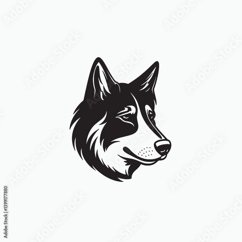 Smiling Dog Vector Logo for Pet