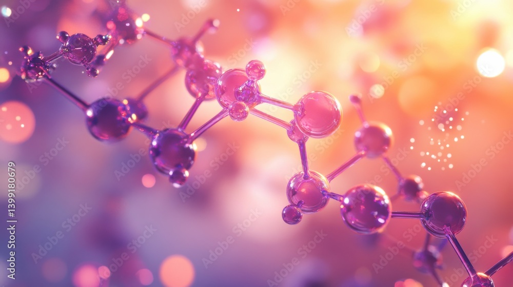 a hyper-detailed 3D rendering of a glucose molecule, with glowing carbon, hydrogen,