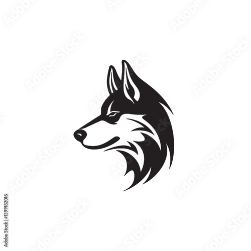 Round Dog Logo Vector Badge Format