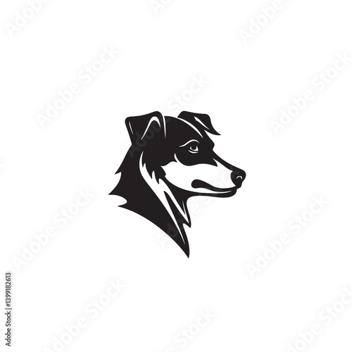 Playful Dog Icon Vector for App Logo