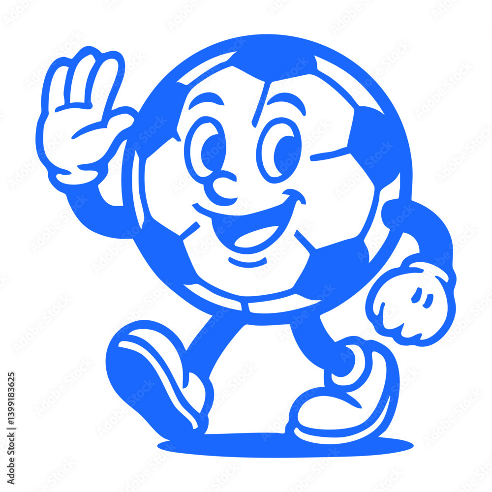 soccer ball cartoon mascot character vector illustration soccer ball cartoon mascot character vector illustration