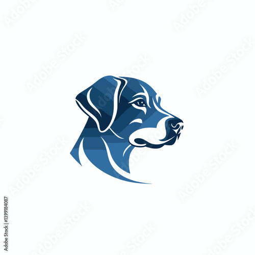 Geometric Dog Logo Vector Illustration