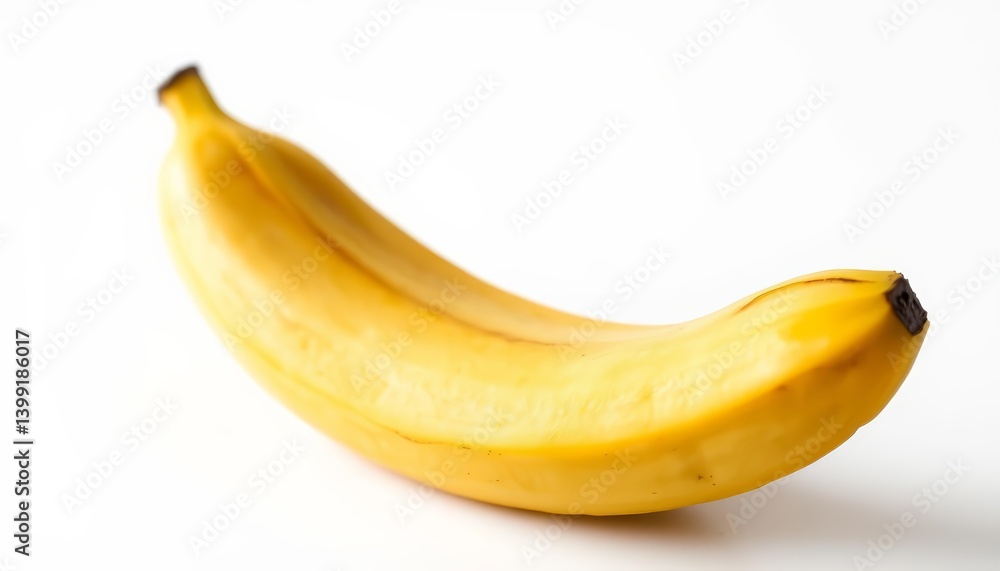 A perfectly ripe banana slice, isolated on pure white Full depth of field ensures sharp detail, snack, diet A perfectly ripe banana slice, isolated on pure white Full depth of field ensures sharp detail, snack, diet