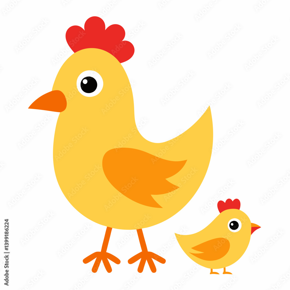 Hen with little chick Hen with little chick