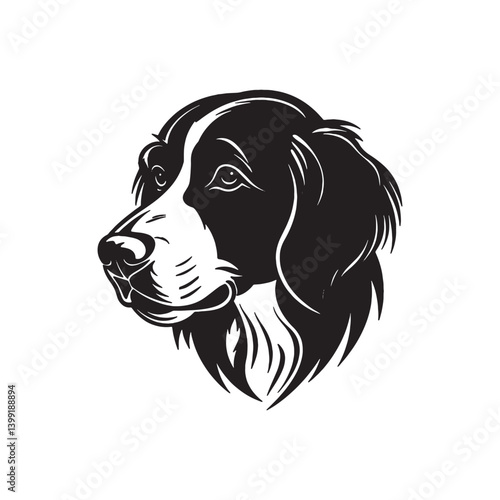 Cute Dog Face Vector Logo Icon