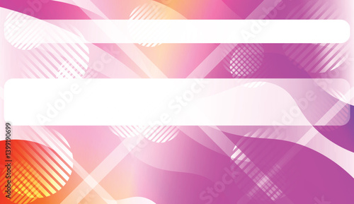 Wavy Background with Lines, Circle. For Cover Page, Landing Page, Banner. Vector Illustration