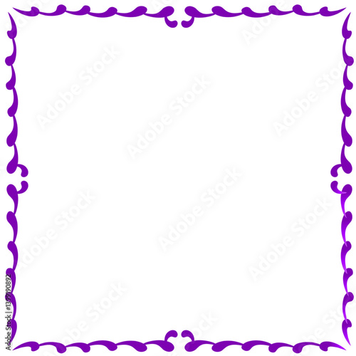 Decorative purple border design with flowing curves, ideal for invitations and creative projects