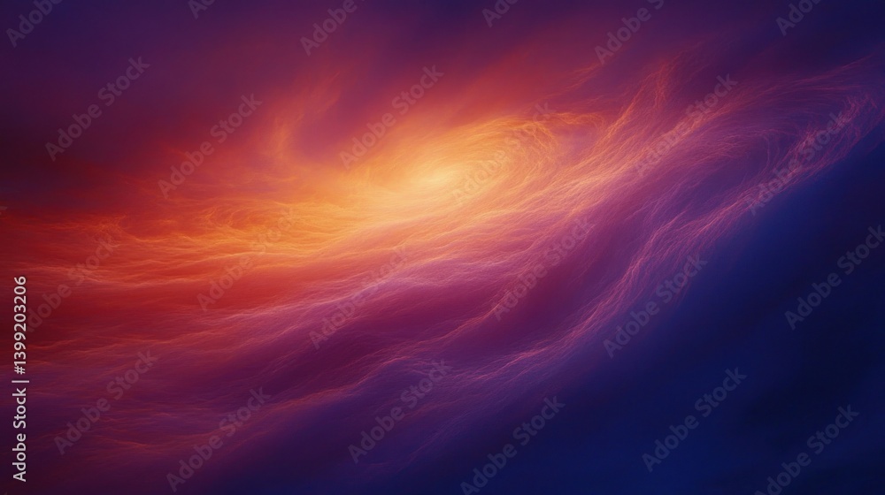 Abstract depiction of cosmic clouds with swirling radiant energies Abstract depiction of cosmic clouds with swirling radiant energies