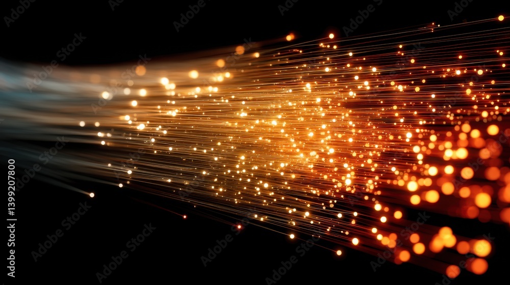 Obraz premium A bunch of sparks representing the energy burst from the convergence of usa and china data streams in realism